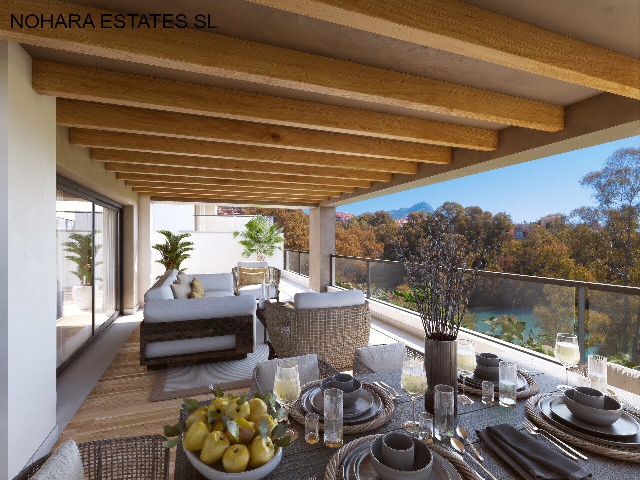 A8 Marbella Lake apartments Nueva Andalucia terrace 2